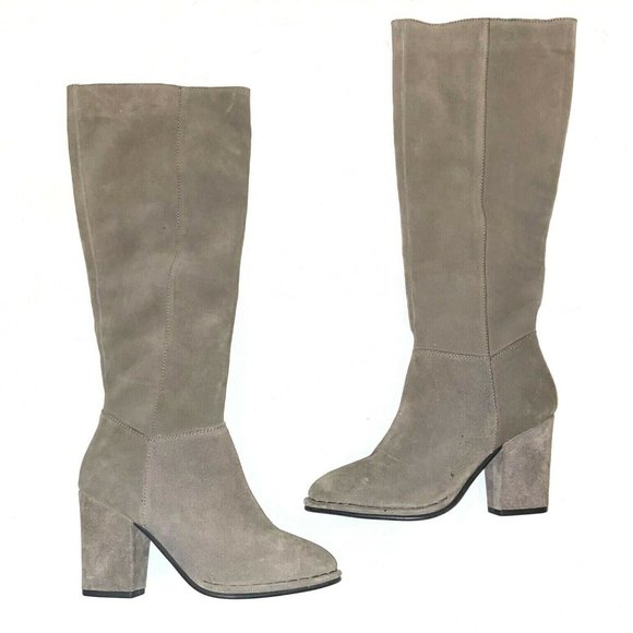 Diba True Park Bench Pointed Toe Boots Knee Tall Taupe Suede 6.5 New - Picture 7 of 13